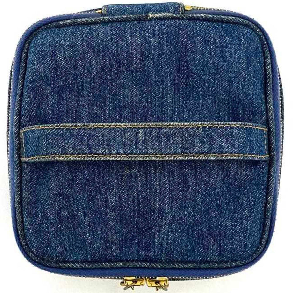 CHANEL Handbag Vanity Cocomark A07058 Canvas Leather GP 4th  Pouch Double Stitch