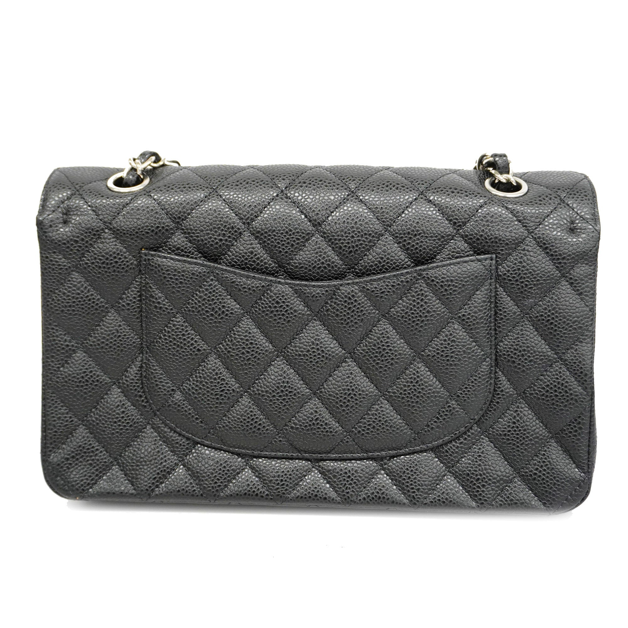CHANEL  Matelasse W Flap W Chain Lambskin Women's Leather Shoulder Bag Black