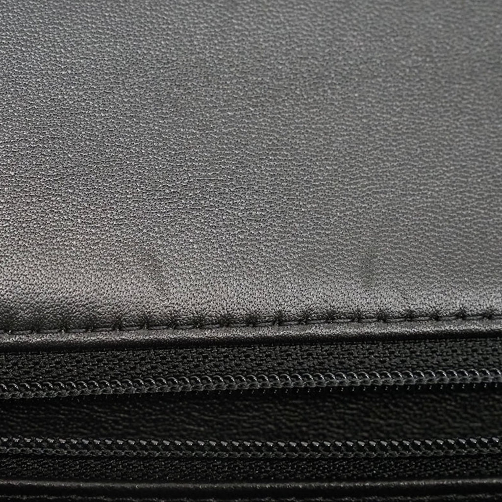 Chanel flap bag lambskin matelasse black shoulder ladies