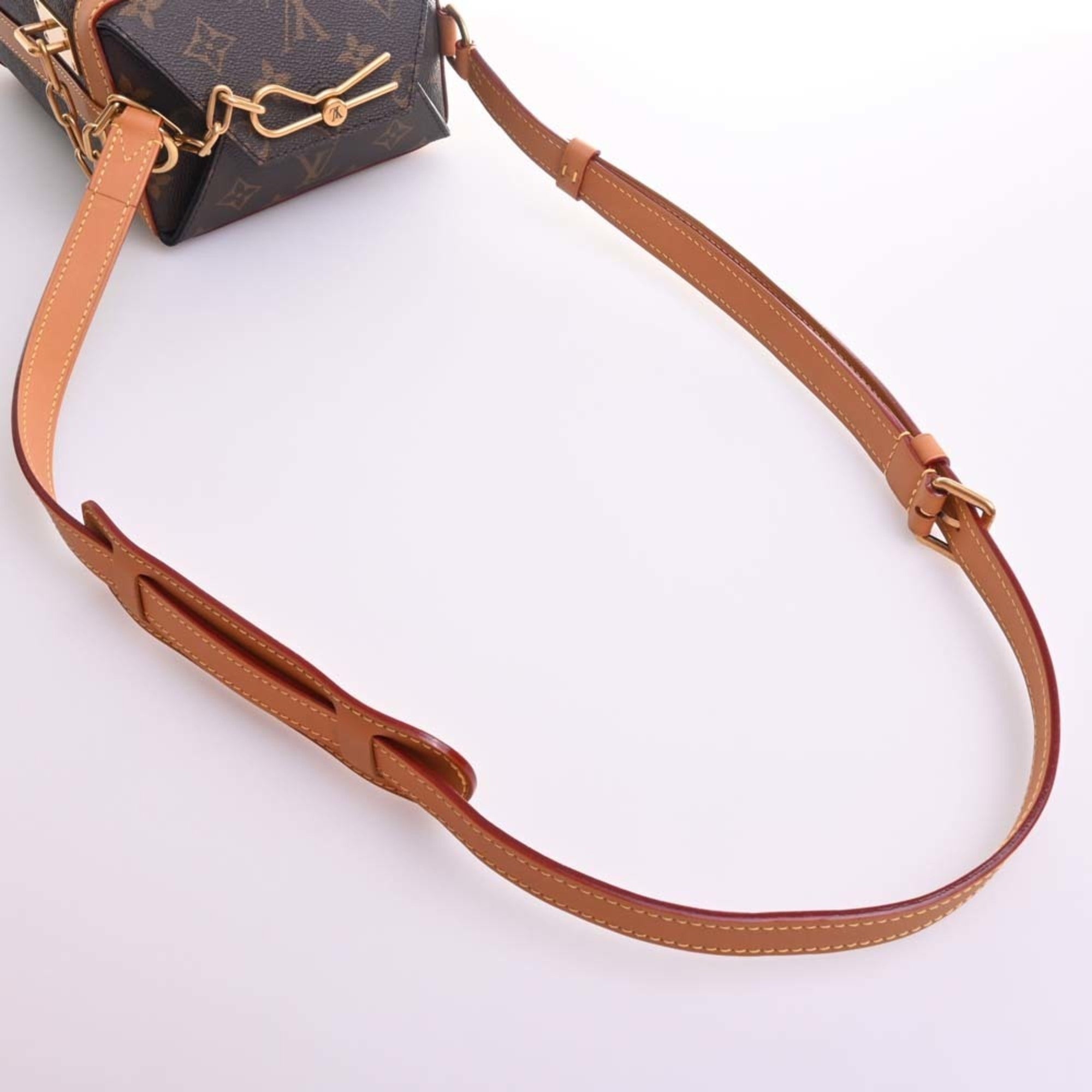LOUIS VUITTON Monogram Milk Box Shoulder Bag M44877 Brown Women's