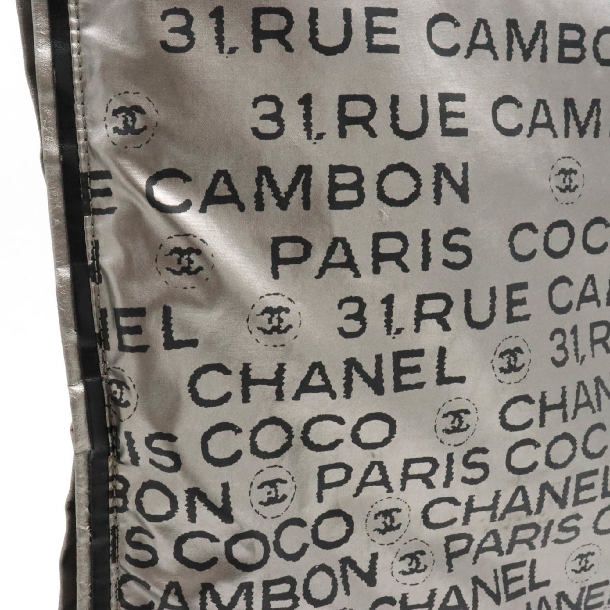 CHANEL Unlimited Tote Bag Large Shoulder Nylon Silver 6113