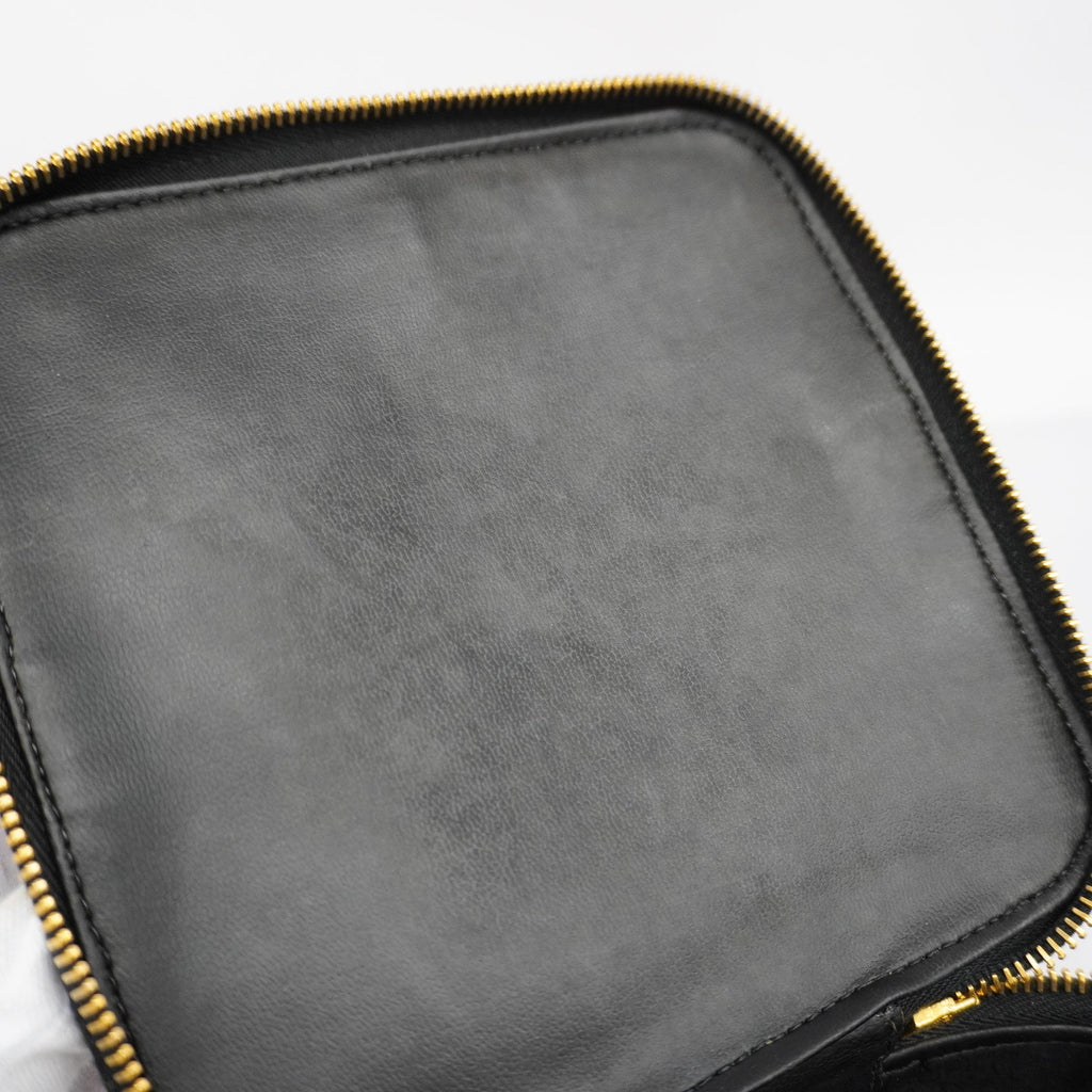 CHANELAuth  Vanity Bag Women's Caviar Leather Vanity Bag Black