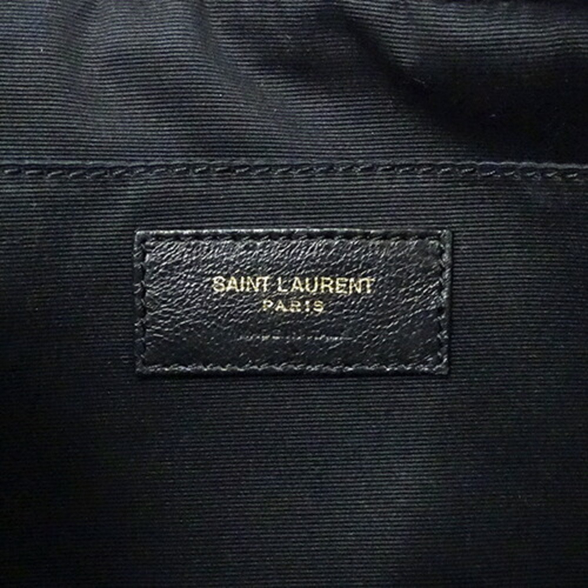 SAINT LAURENT Bag Ladies Shoulder Canvas Leather Lou Camera Black White 612542