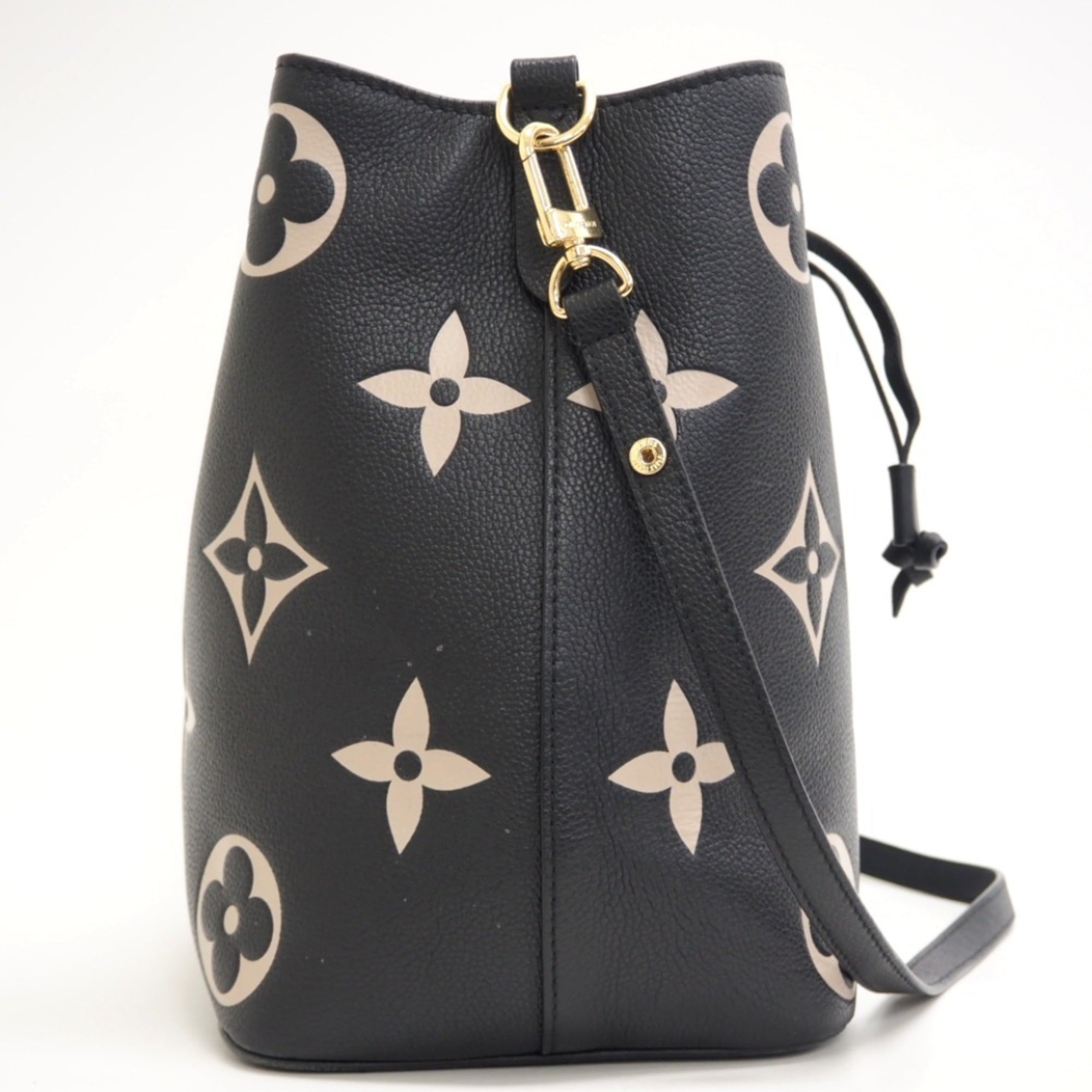 LOUIS VUITTON M45497 Neonoe MM Monogram Empreinte Shoulder Bag Black Ladies