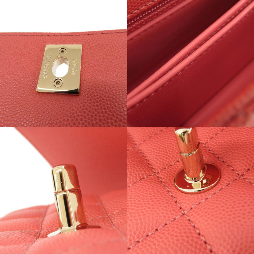 CHANEL Matelasse Handbag Caviar Skin Women's