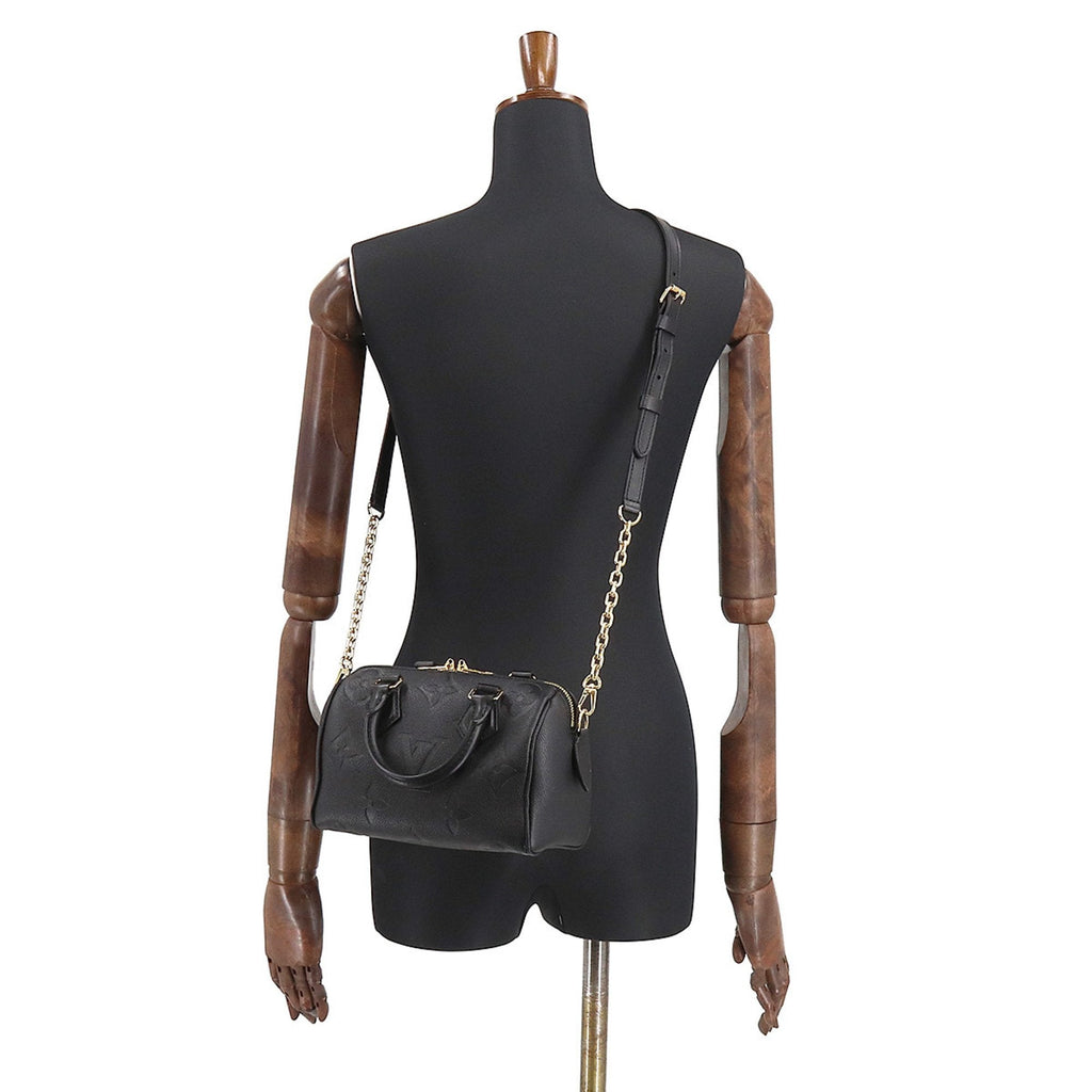 Louis Vuitton Monogram Implant Speedy Bandouliere 20 2way Hand Shoulder Bag Noir M58953 RFID