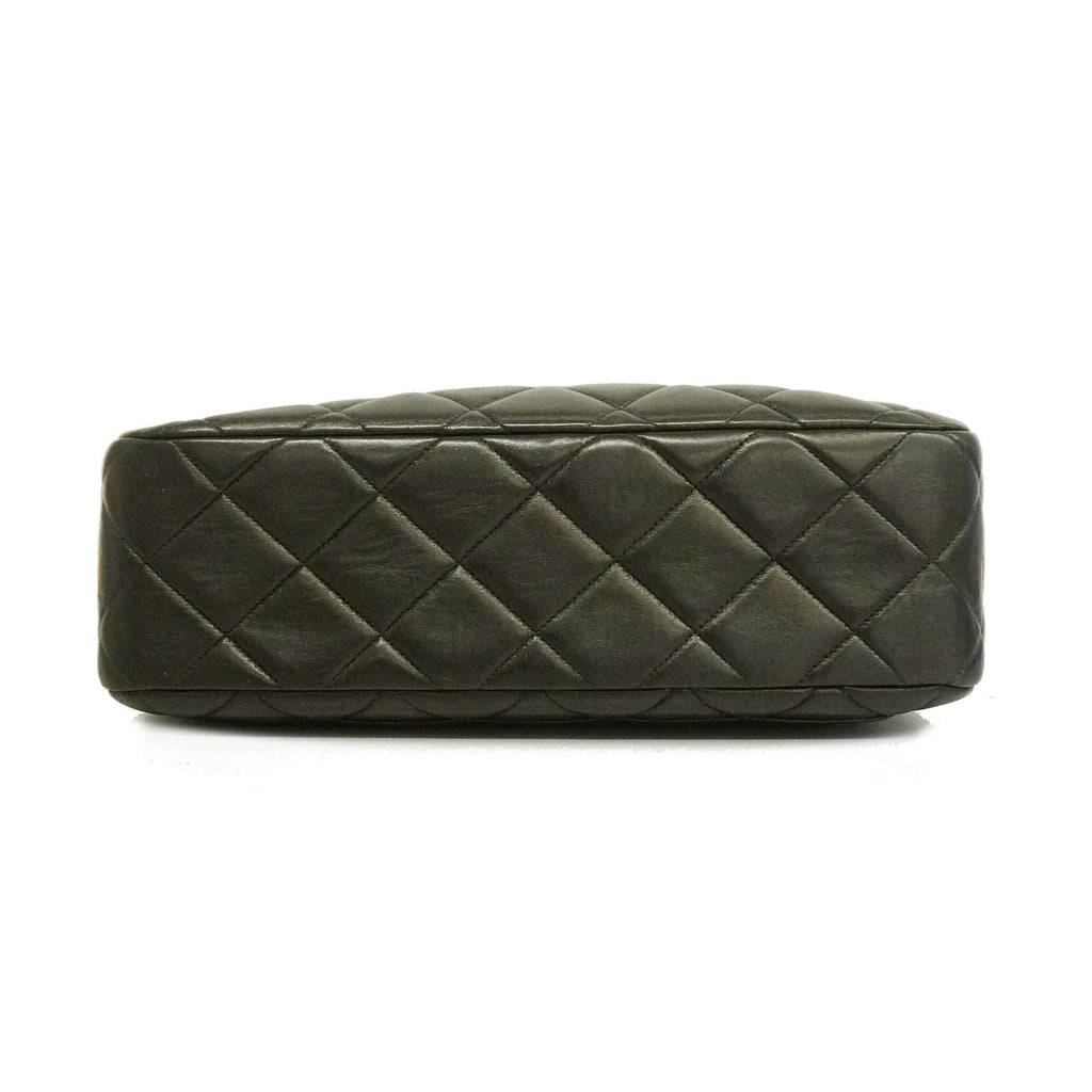 CHANELAuth  Matelasse Lambskin Women's Leather Handbag Black