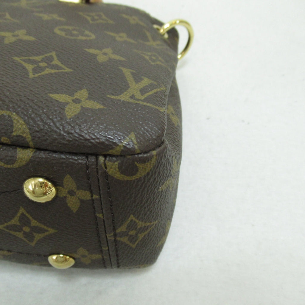 LOUIS VUITTON Palas BB 2way Shoulder Bag Brown Rose poodle Monogram PVC coated canvas M44034
