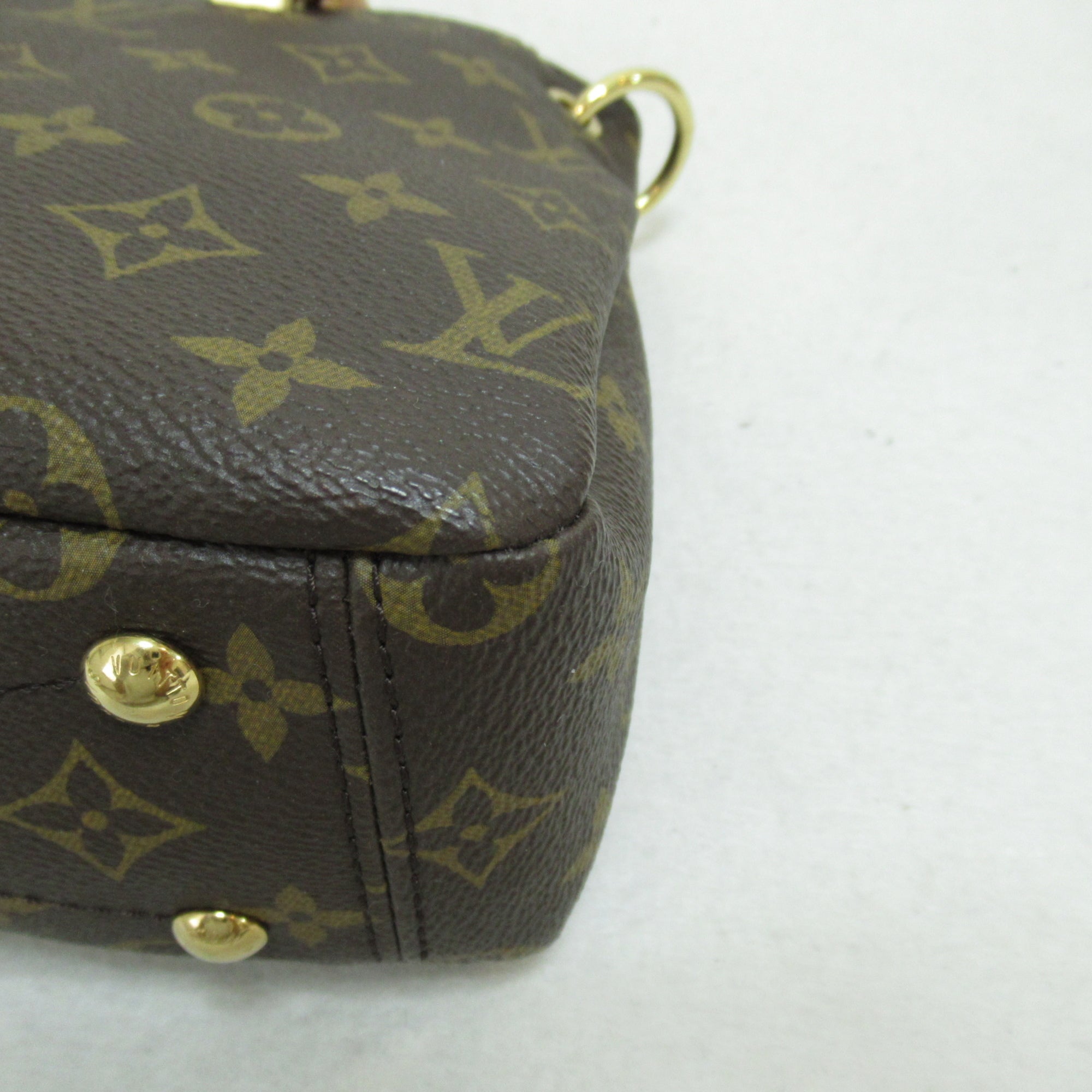 LOUIS VUITTON Palas BB 2way Shoulder Bag Brown Rose poodle Monogram PVC coated canvas M44034