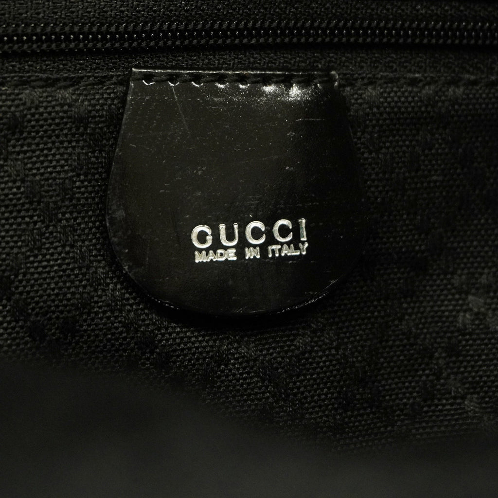 GUCCI  Bamboo Boston Bag 002 3754 0412 Men,Women,Unisex Nylon Canvas Black