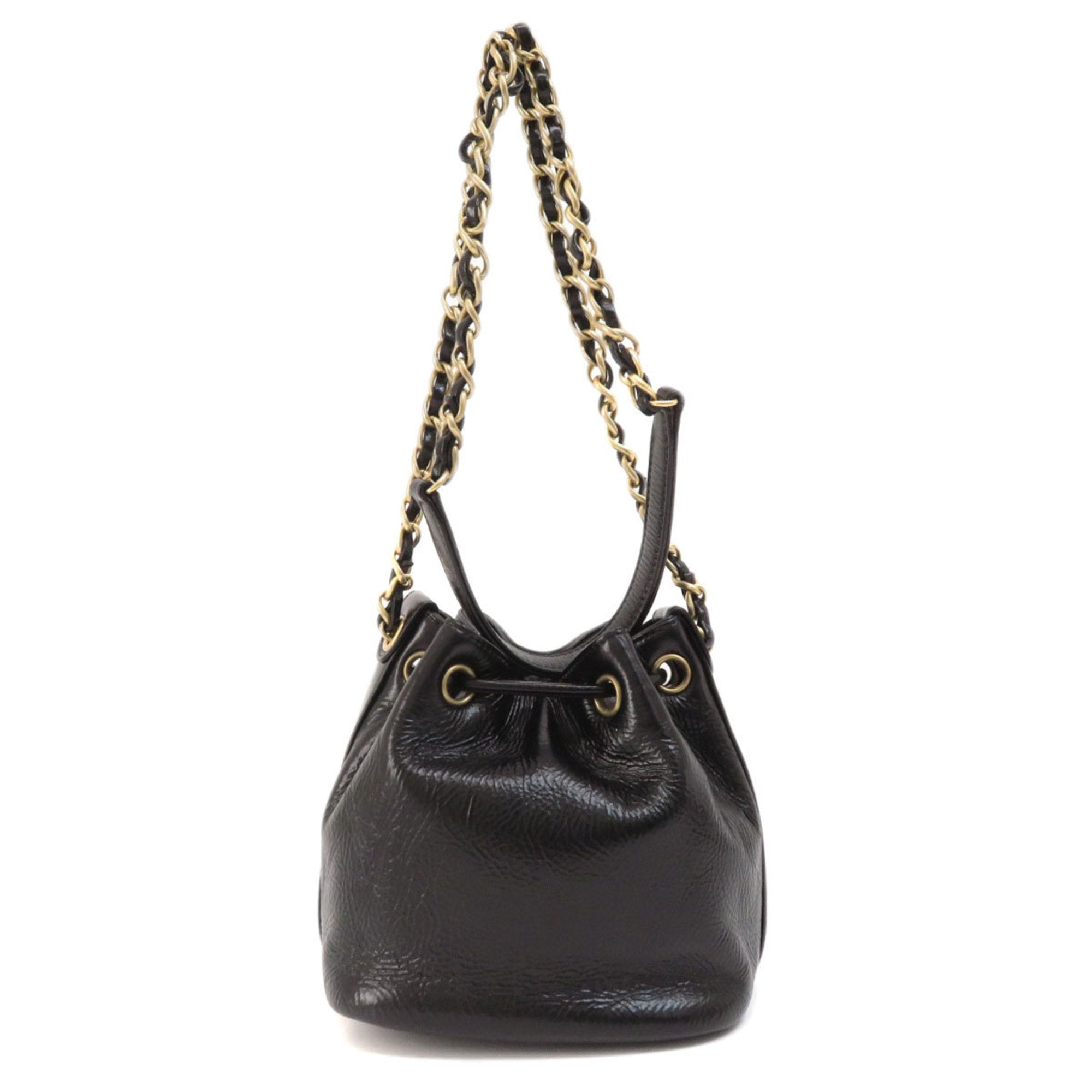 CHANEL Chain Shoulder Coco Mark Bag Calf Women's