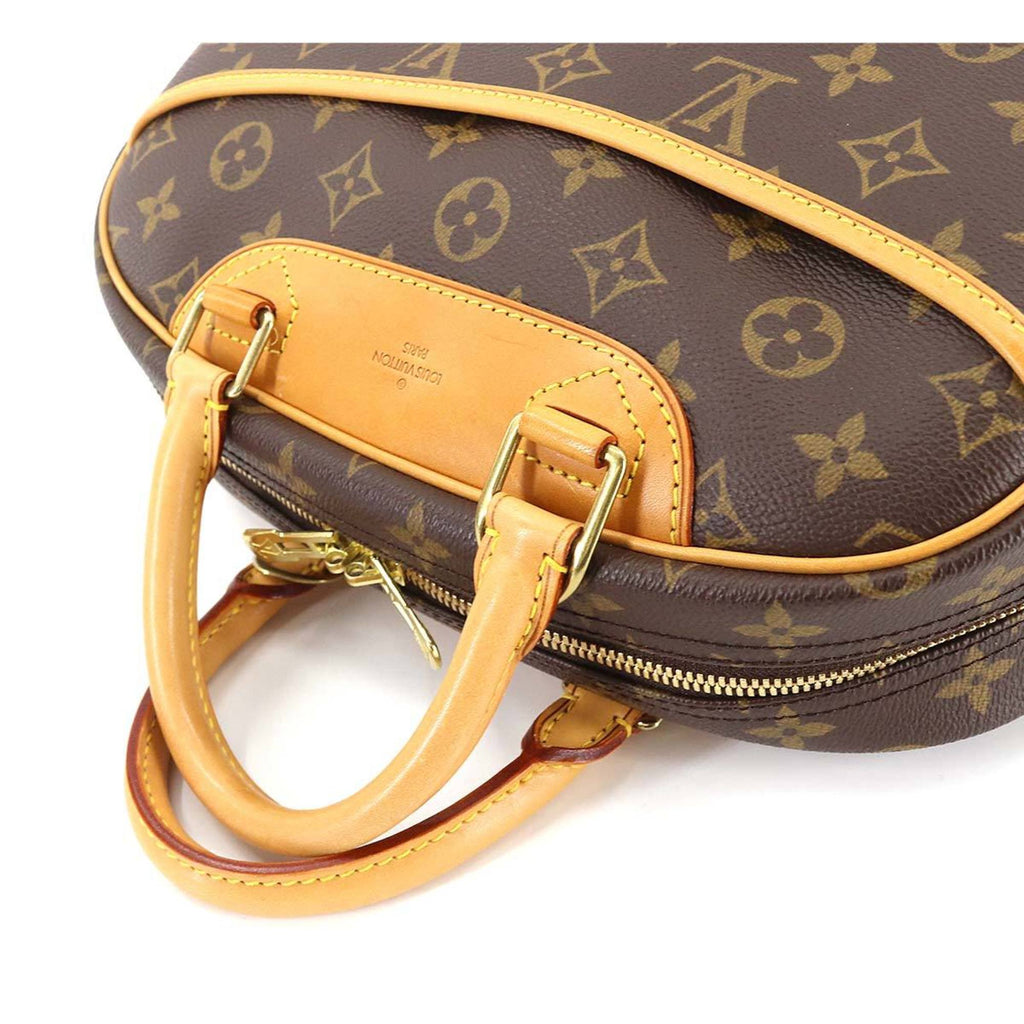 Louis Vuitton Monogram Trouville Hand Bag Brown M42228 Gold Hardware