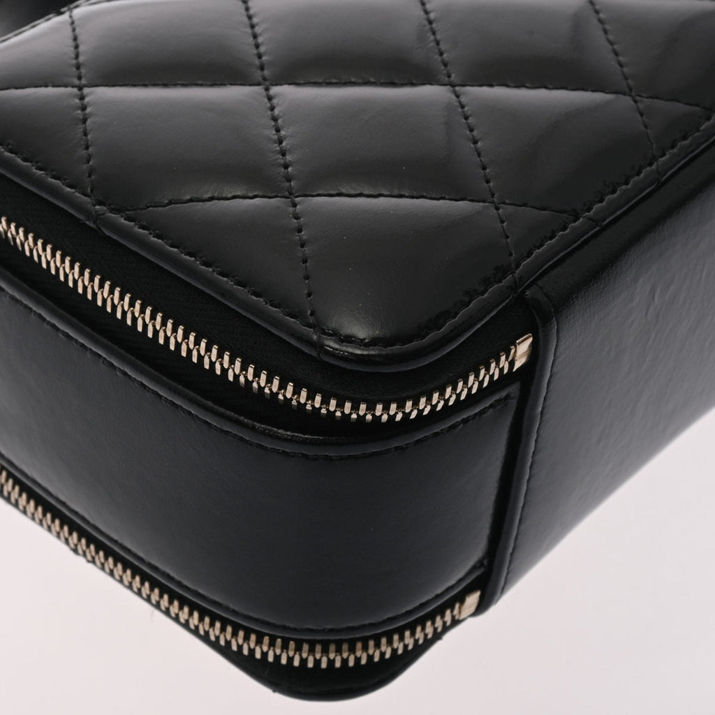 CHANEL Matelasse Small Vanity Shiny Black Ladies Lambskin Bag
