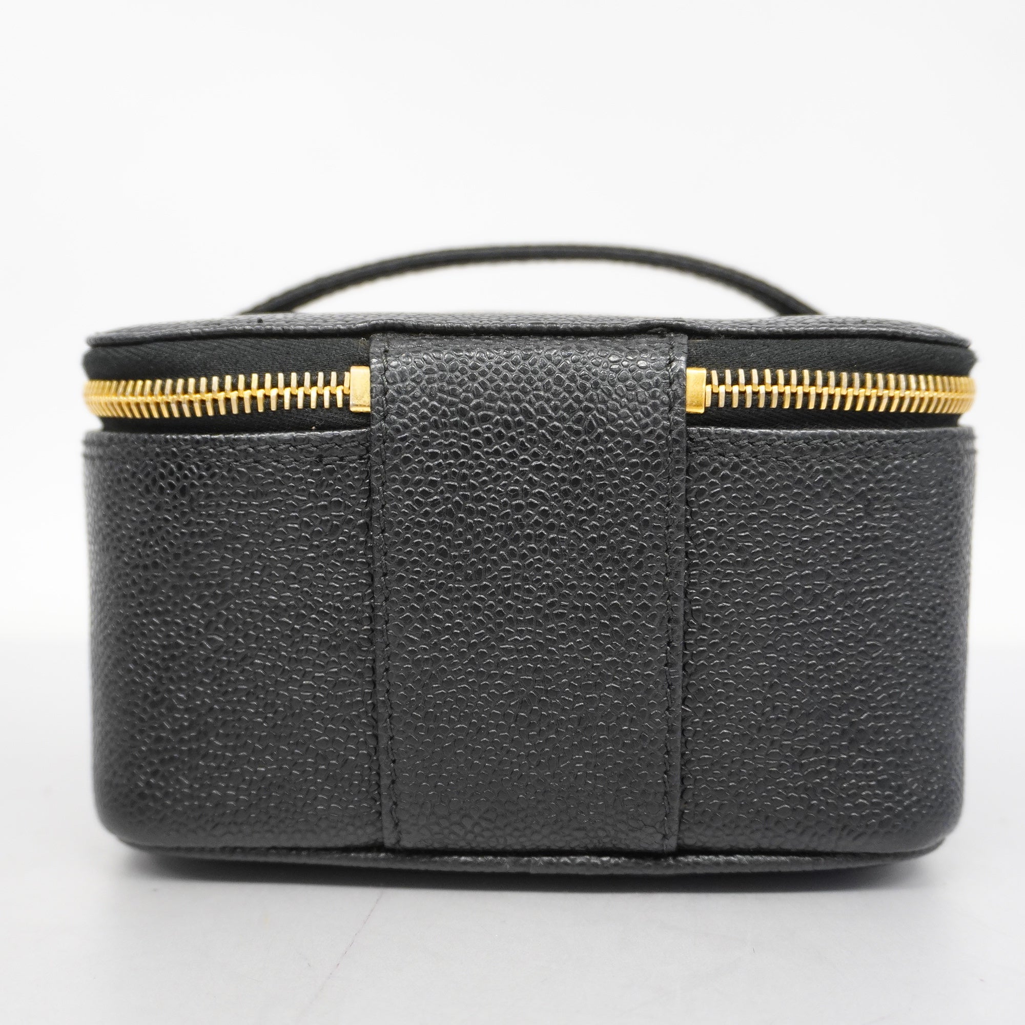 CHANEL  Vanity Bag Women's Caviar Leather Vanity Bag Black