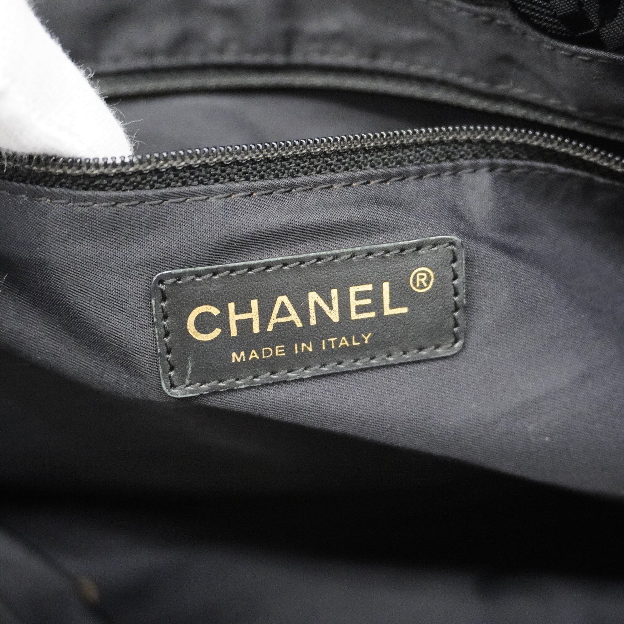 CHANELAuth  New Travel Line Tote Bag Women's Nylon Canvas Tote Bag Black