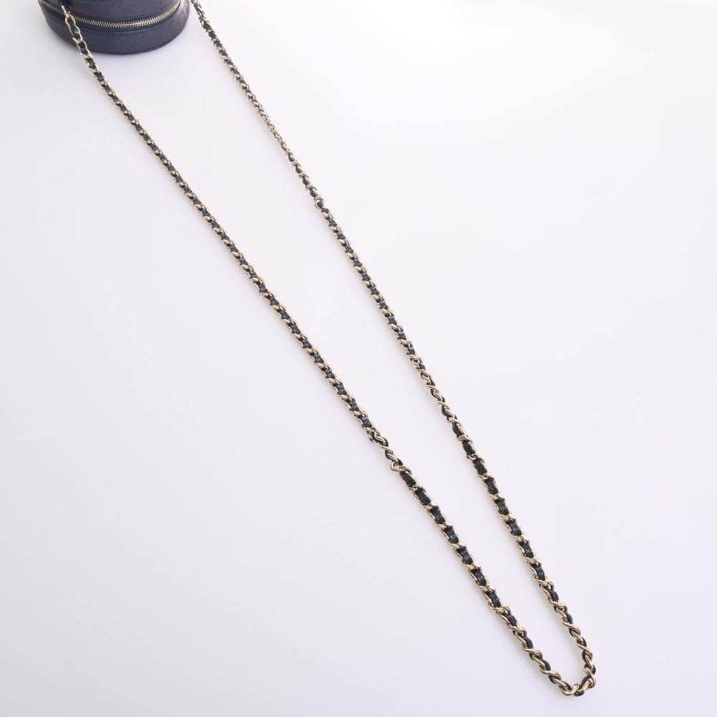 CHANEL Caviar Skin Matelasse Coco Mark Chain Shoulder Bag Metallic Women's