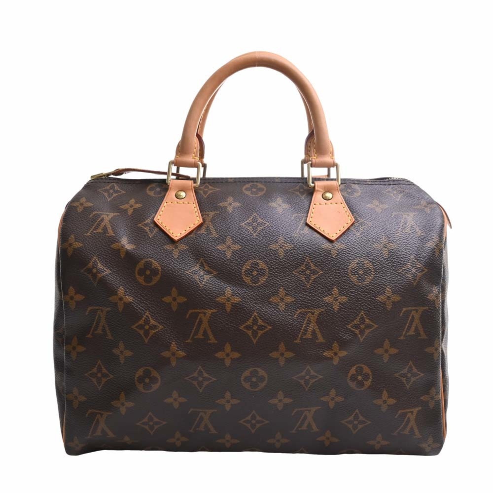 LOUIS VUITTON Monogram Speedy 30 Handbag Mini Boston Bag M41526 Brown Women's