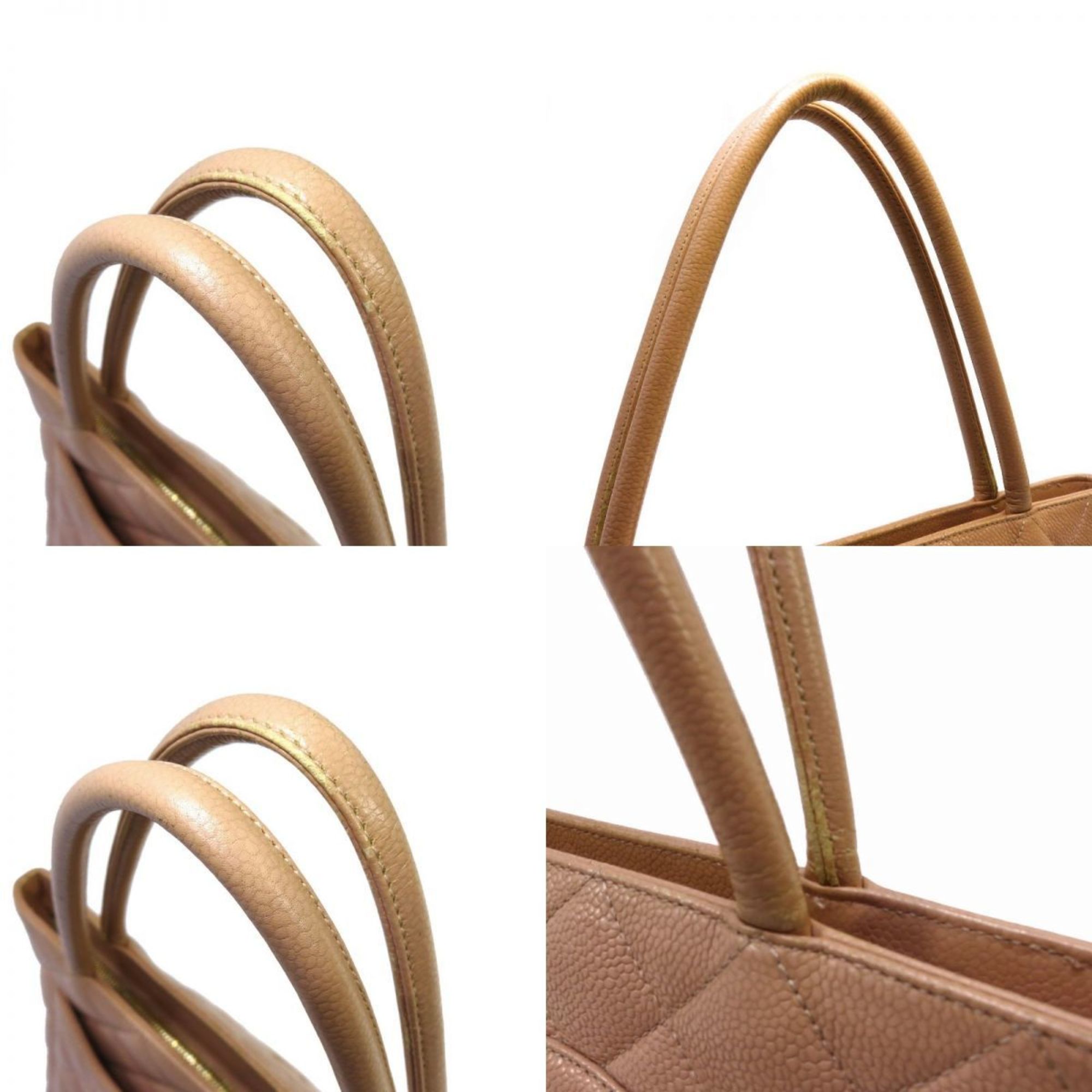 CHANEL caviar skin reproduction tote handbag bag pink