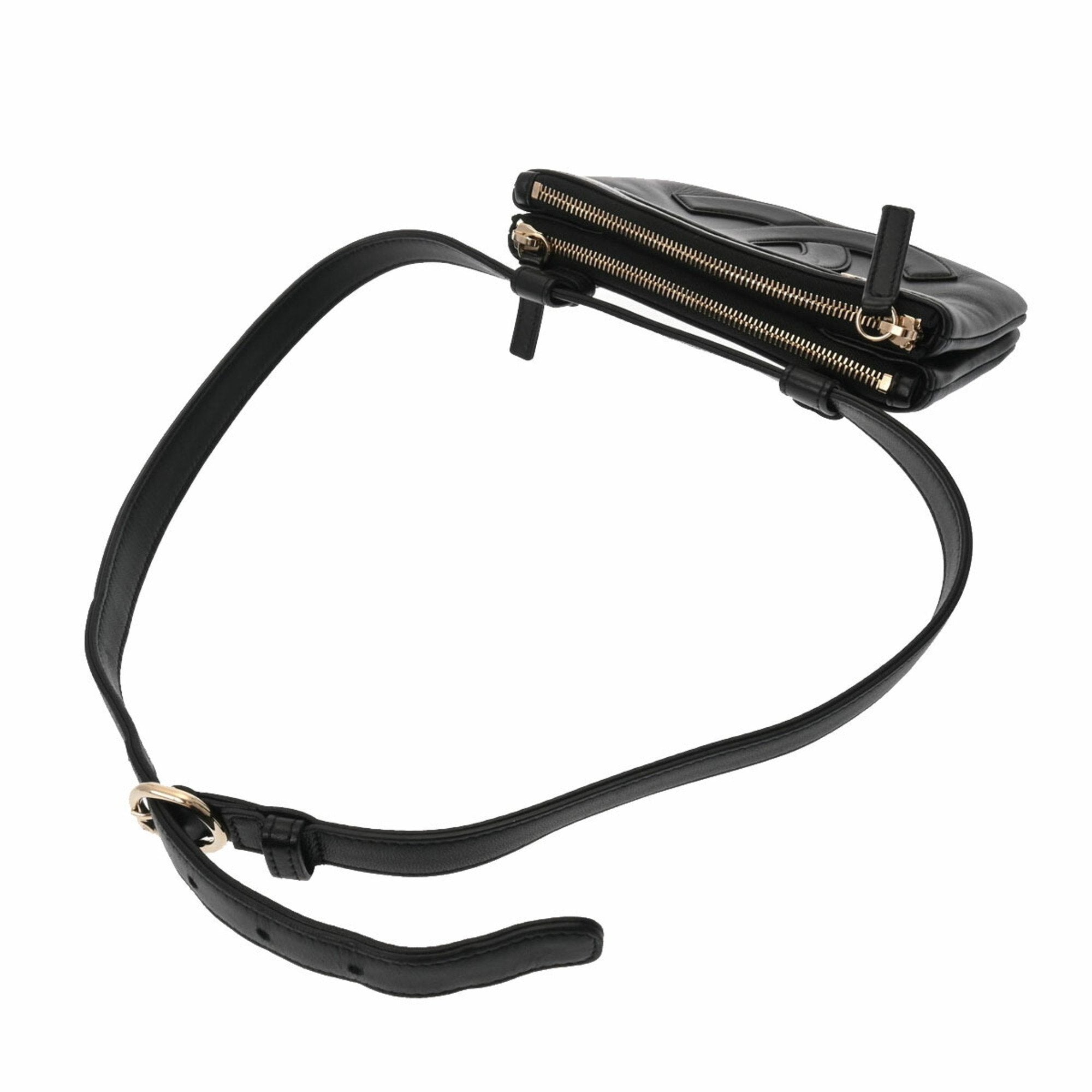 CHANEL Cocomark Waist Bag Black Ladies Lambskin Body