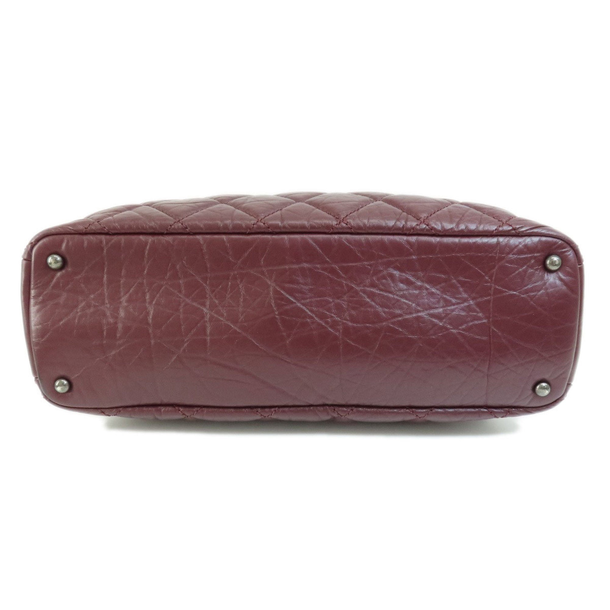 CHANEL Matelasse Coco Mark Handbag Calf/Tweed Women's