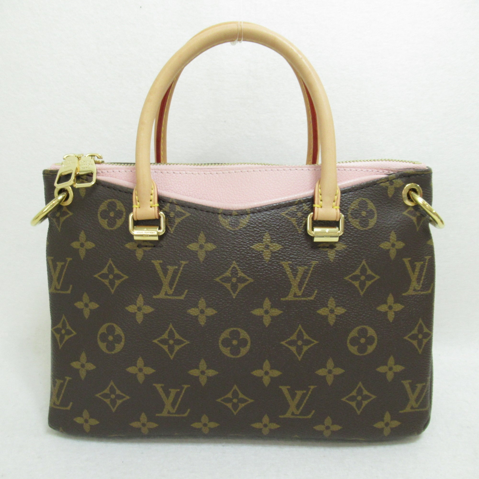 LOUIS VUITTON Palas BB 2way Shoulder Bag Brown Rose poodle Monogram PVC coated canvas M44034