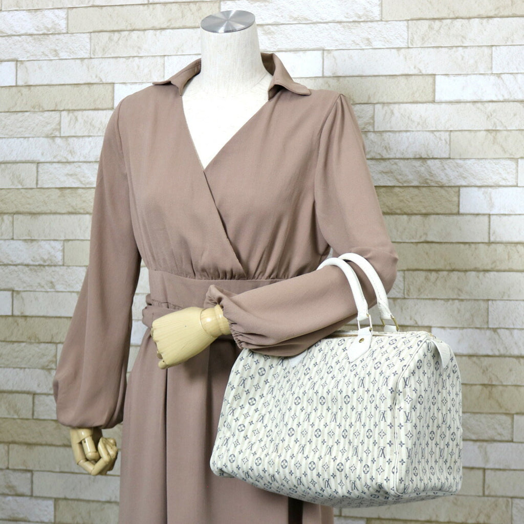 LOUIS VUITTON Speedy 30 Monogram Handbag Canvas M95500 Beige Ladies