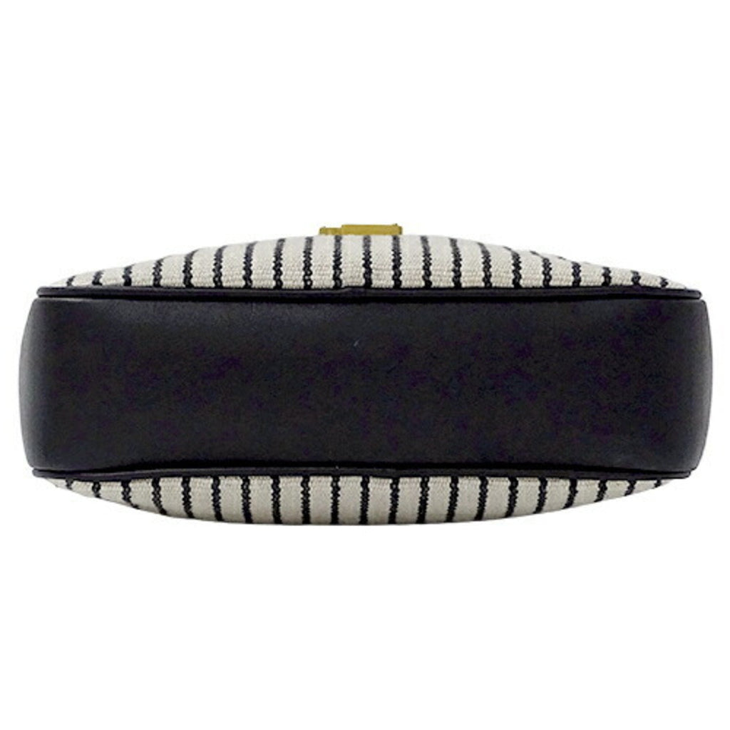 SAINT LAURENT Bag Ladies Shoulder Canvas Leather Lou Camera Black White 612542