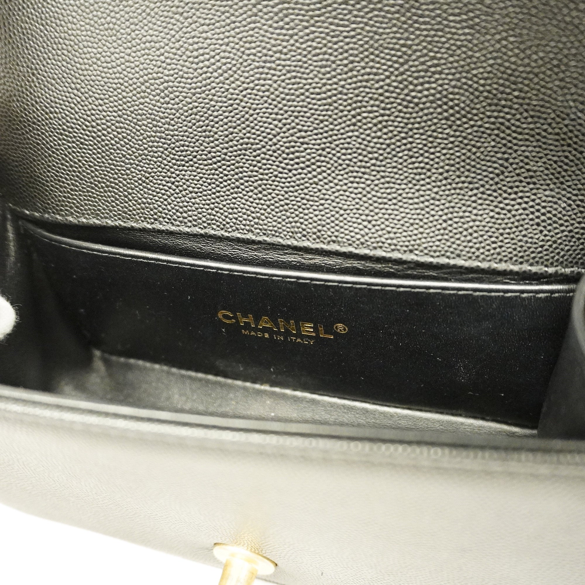 CHANELAuth  Boy  Chain Shoulder Bag Black