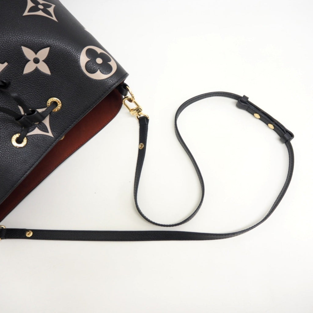 LOUIS VUITTON M45497 Neonoe MM Monogram Empreinte Shoulder Bag Black Ladies