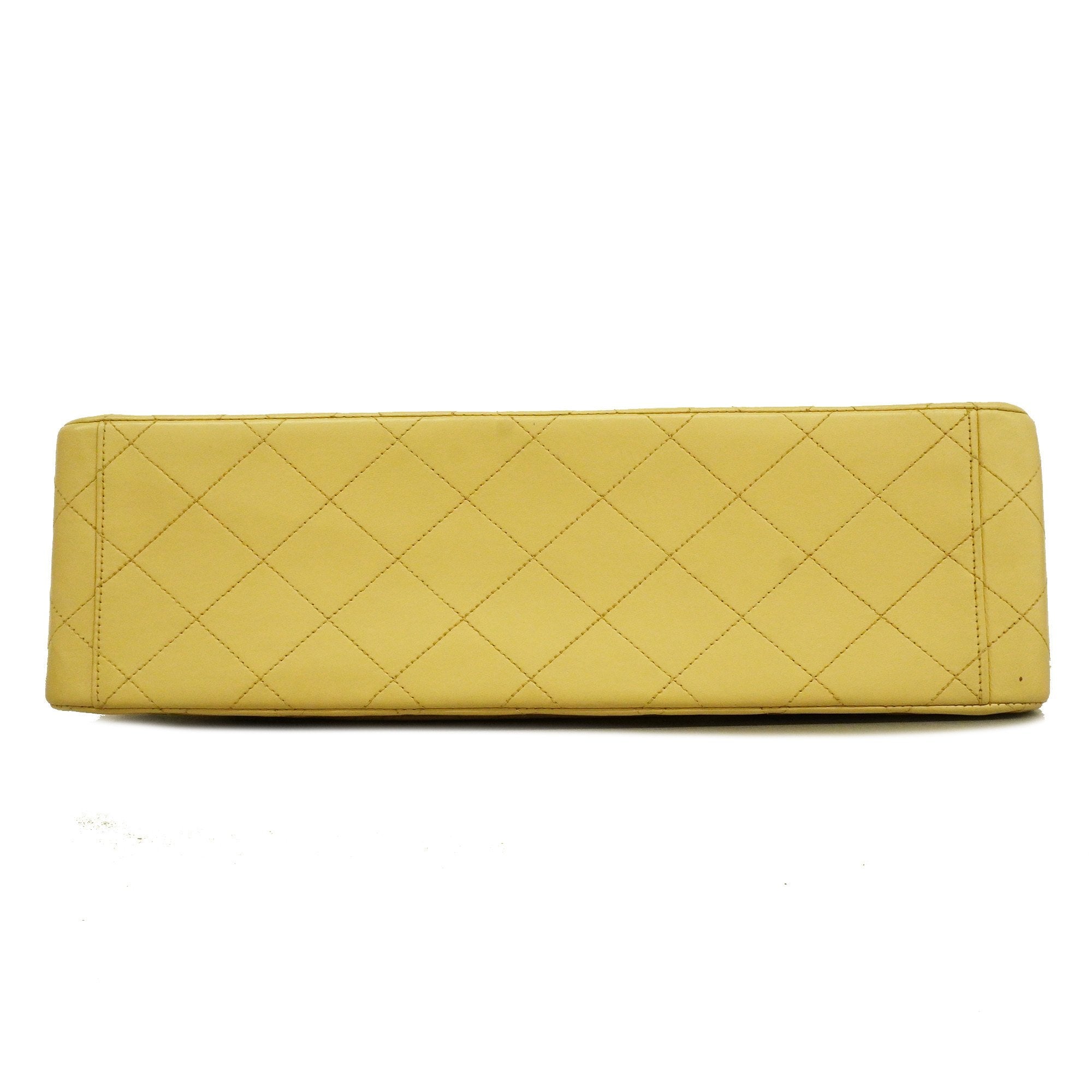 Chanel Matelasse Big Matelasse W Chain Women's Leather Shoulder Bag Beige