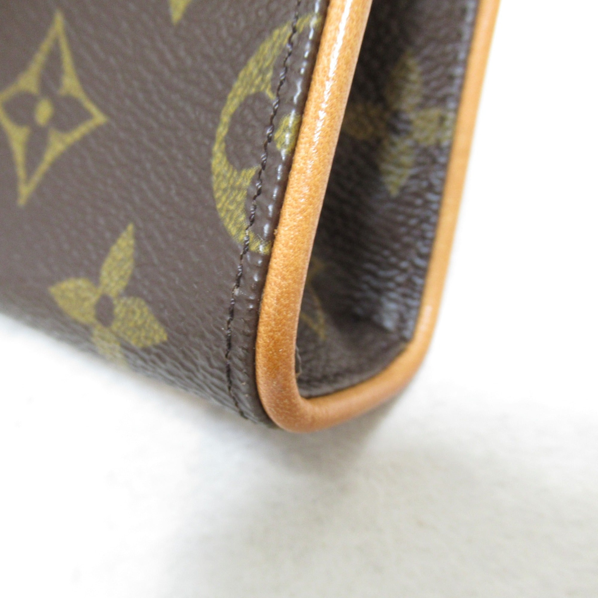LOUIS VUITTON Pochette Florentine waist bag Brown Monogram PVC coated canvas M51855