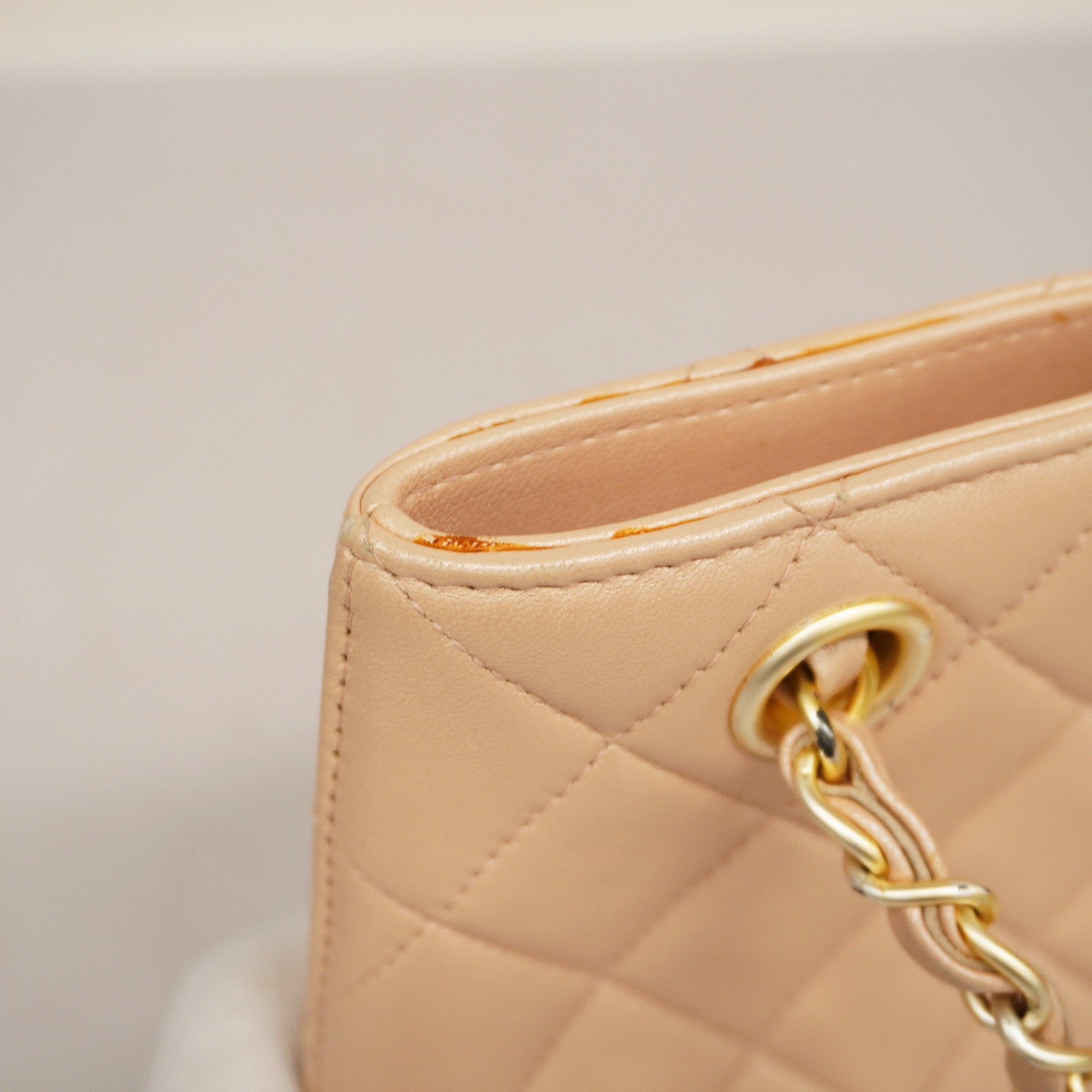 CHANEL  Matelasse Women's Leather Handbag Light Pink
