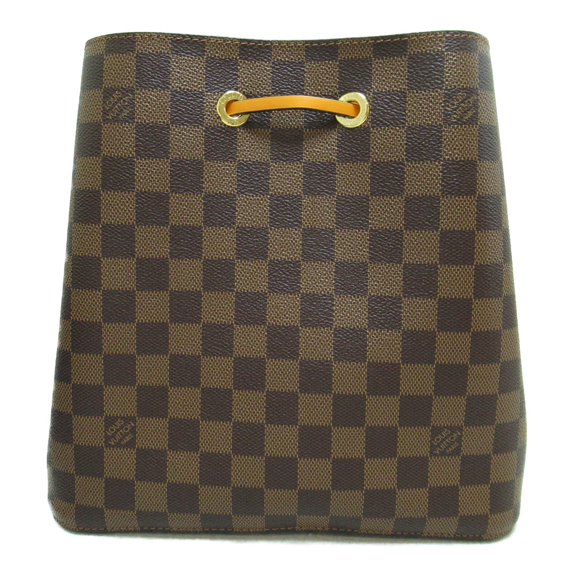 LOUIS VUITTON Neo Noe Shoulder Bag Brown Ebene Saffron Damier PVC coated canvas N40213