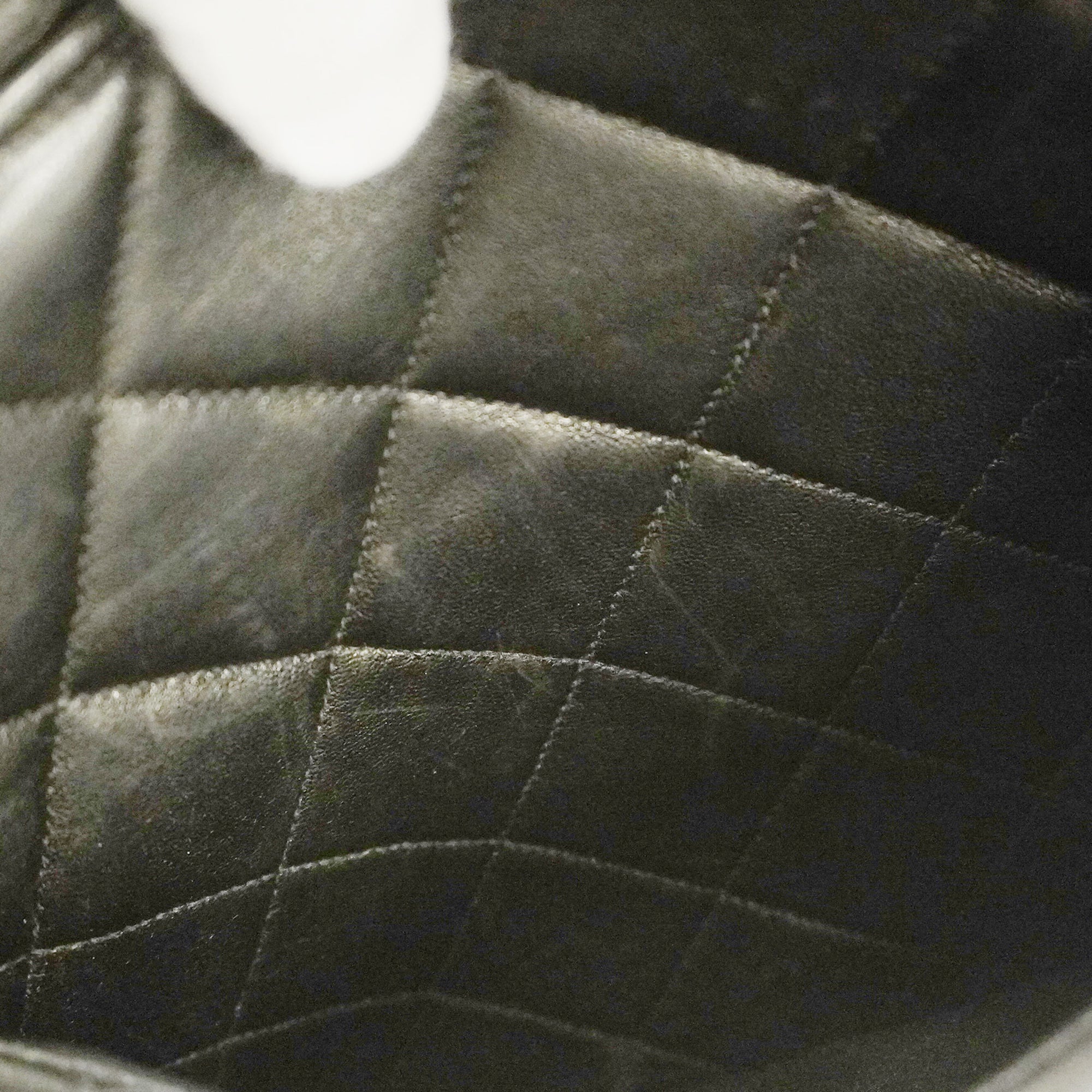 CHANEL  Matelasse Lambskin Women's Leather Handbag Black