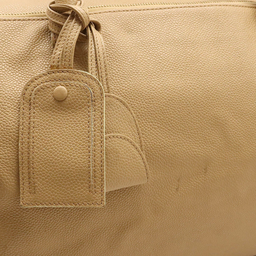 CHANEL tote bag shoulder caviar skin beige A66941