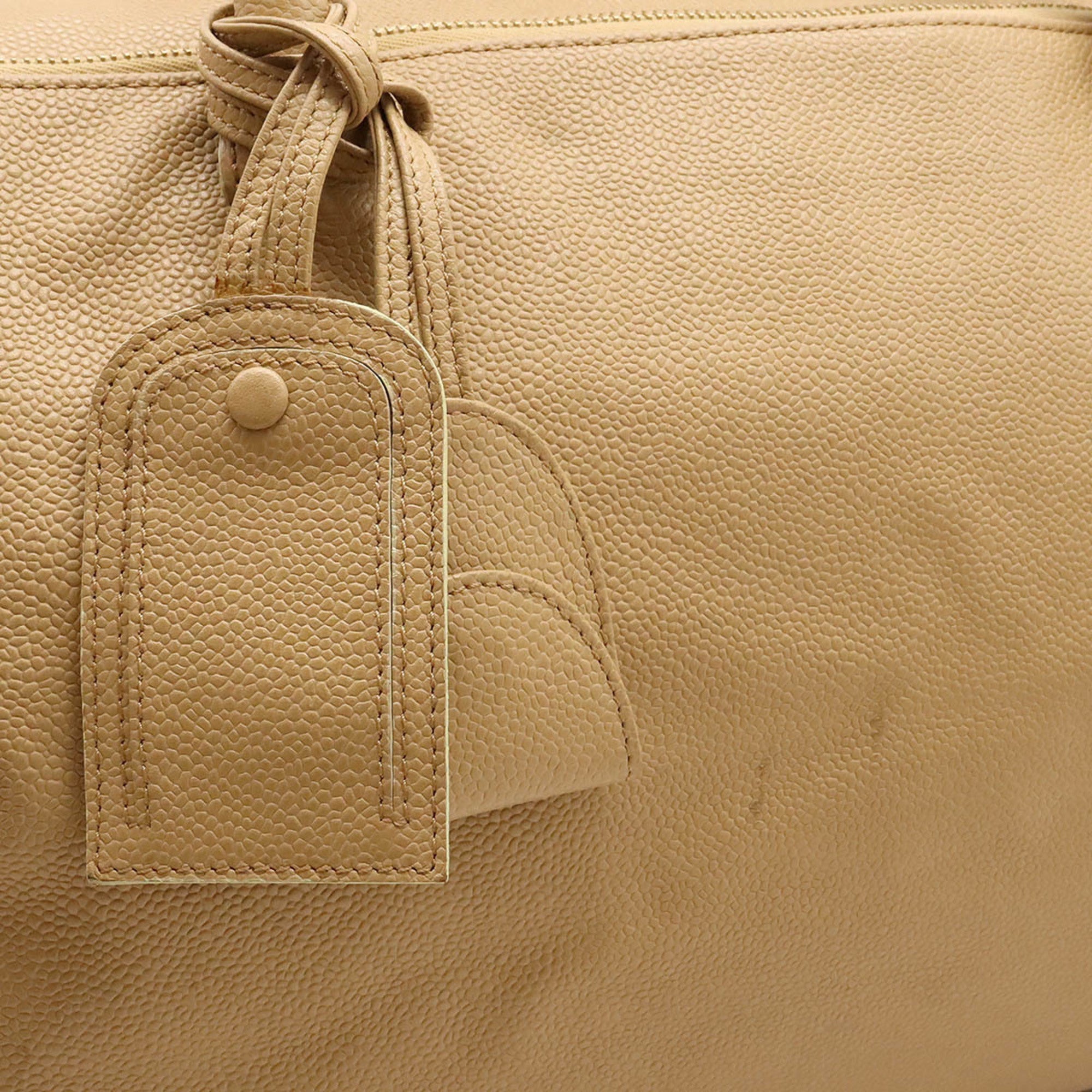 CHANEL tote bag shoulder caviar skin beige A66941
