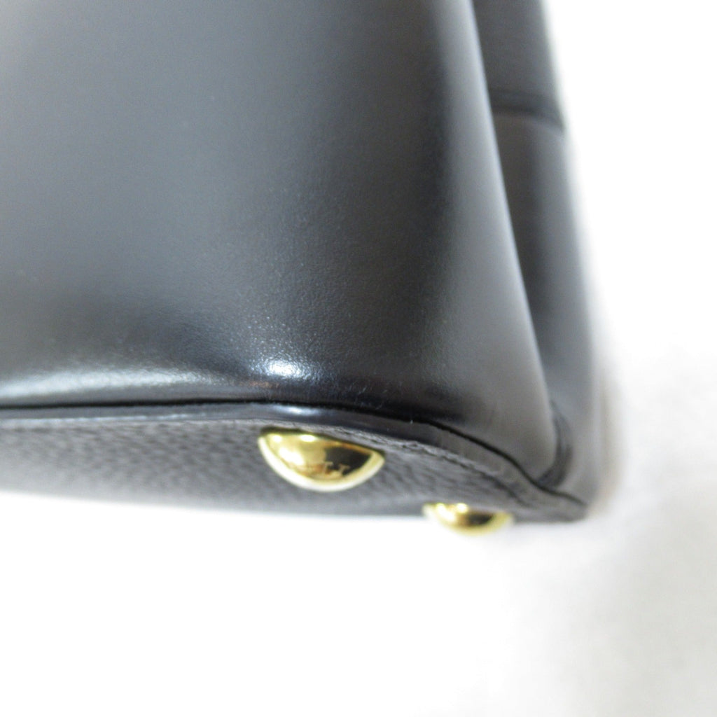LOUIS VUITTON CapucineBB2way Shoulder Bag Black enamel Taurillon Clemence leather/snake M59269