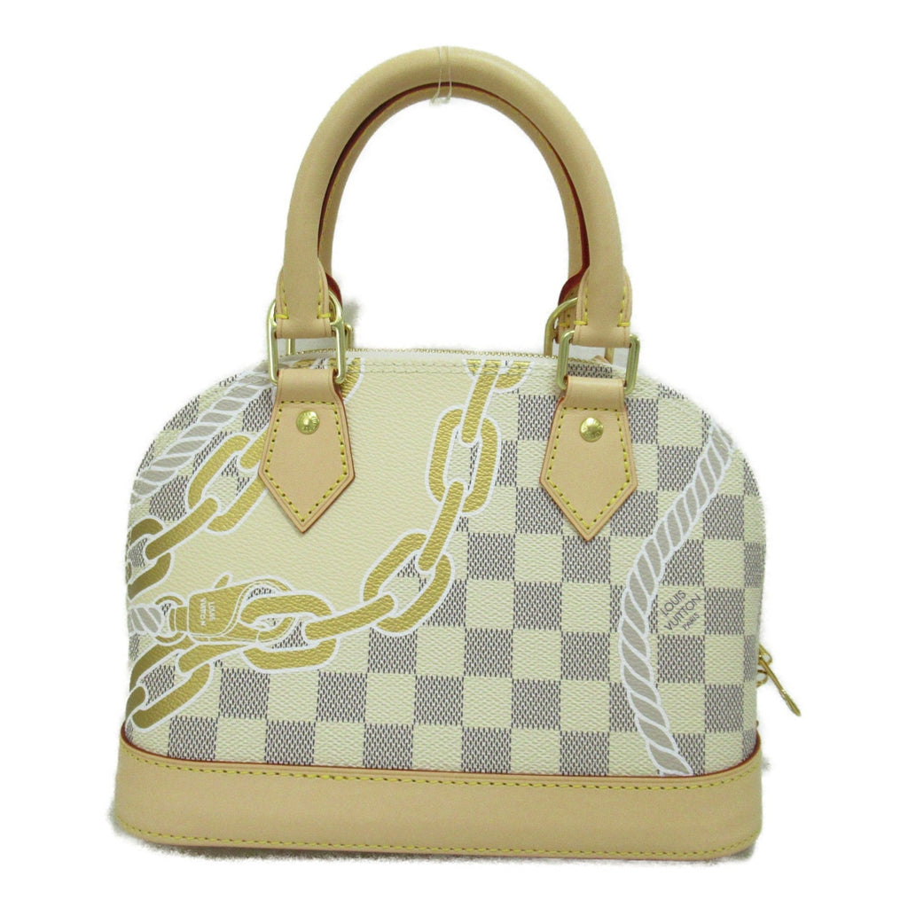 LOUIS VUITTON Nautical Alma BB Shoulder Bag Beige Damier Azur PVC coated canvas N40472