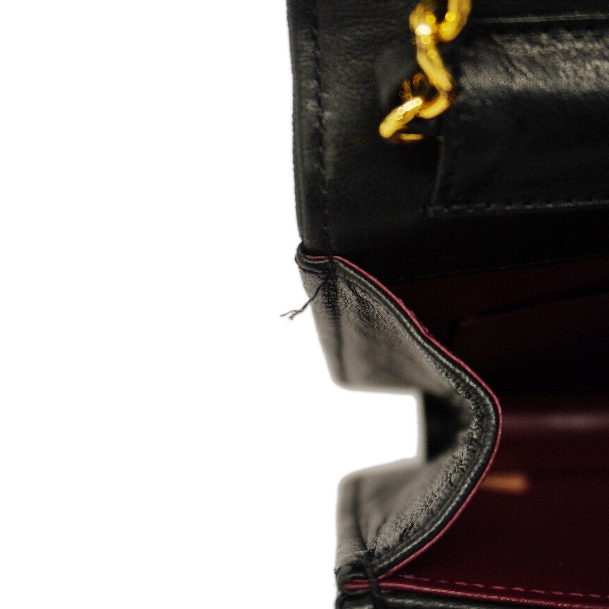 CHANEL  Matelasse Chain Shoulder Lambskin Women's Leather Shoulder Bag Black