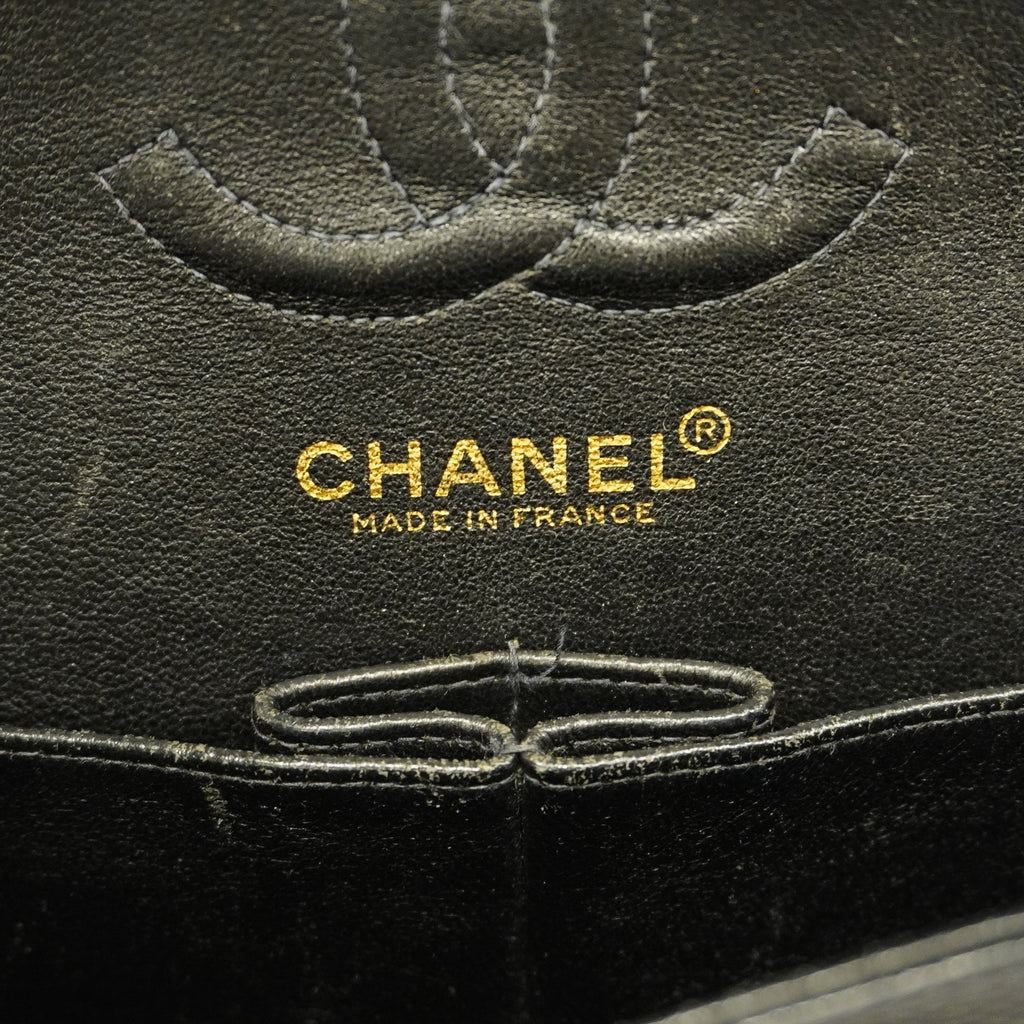 CHANEL  Big Matelasse W Flap W Chain Women's Caviar Leather Shoulder Bag