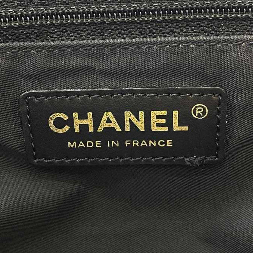 CHANEL MM Black New A15991 Coco Mark Nylon Leather 8th  Nutra Line Ladies