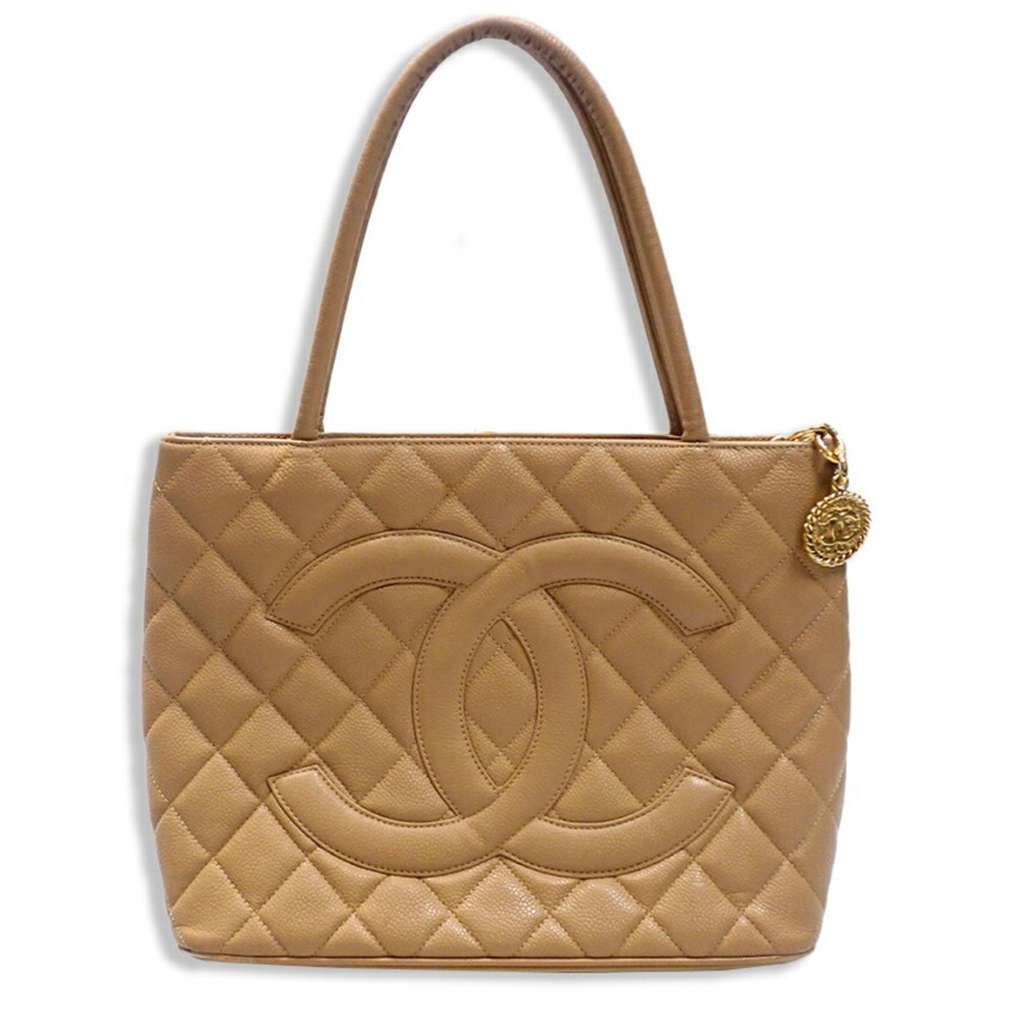 CHANEL Reproduction Caviar Skin No. 8 Beige Tote Bag