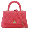 CHANEL Bag Matelasse Women's Handbag Shoulder 2way Caviar Skin Pink Crossbody