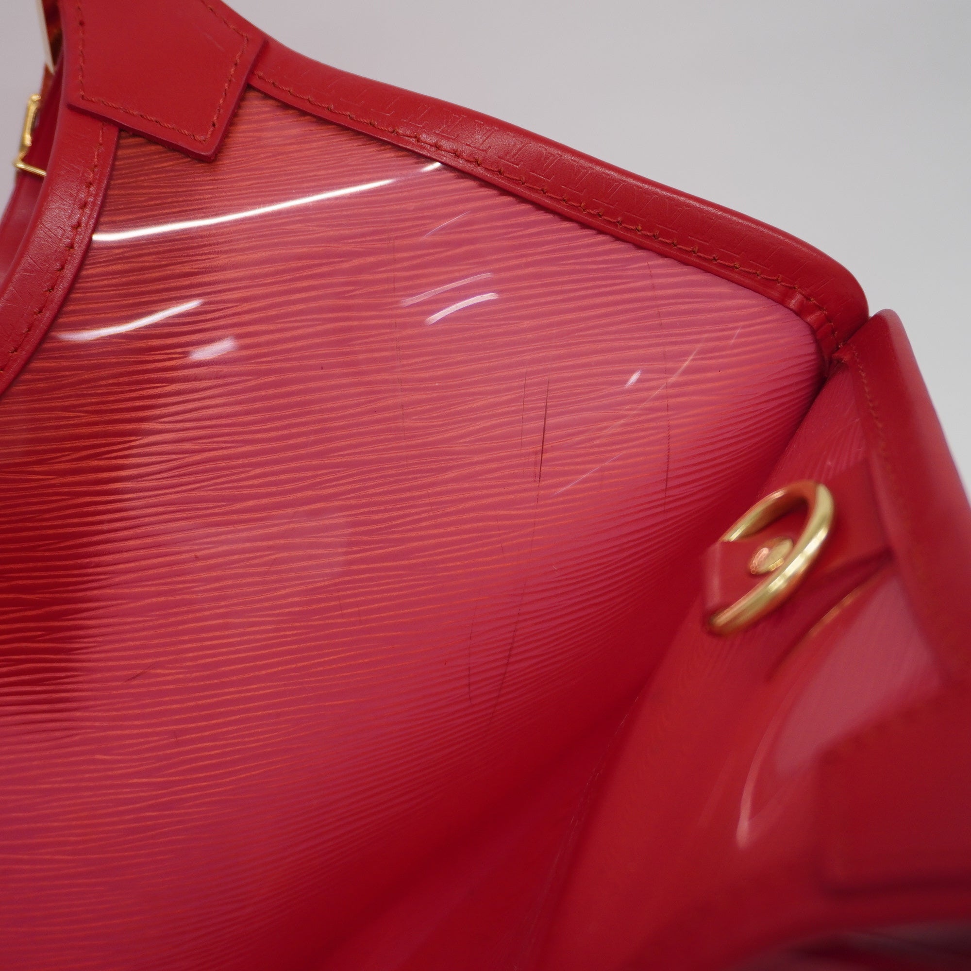 LOUIS VUITTONAuth  Epi Plage Lagoon Bay M92264 Women's Tote Bag Red Color