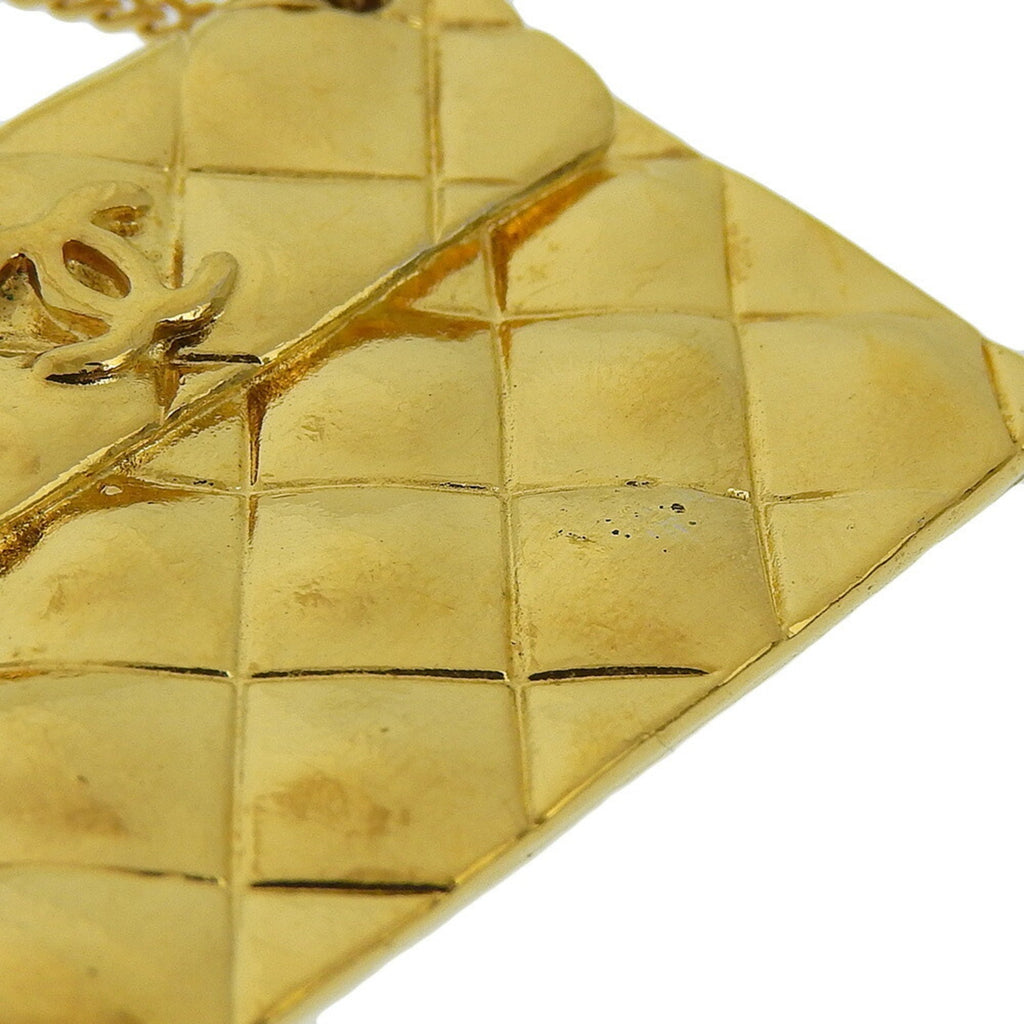 CHANEL bag motif brooch here mark matelasse gold plated ladies