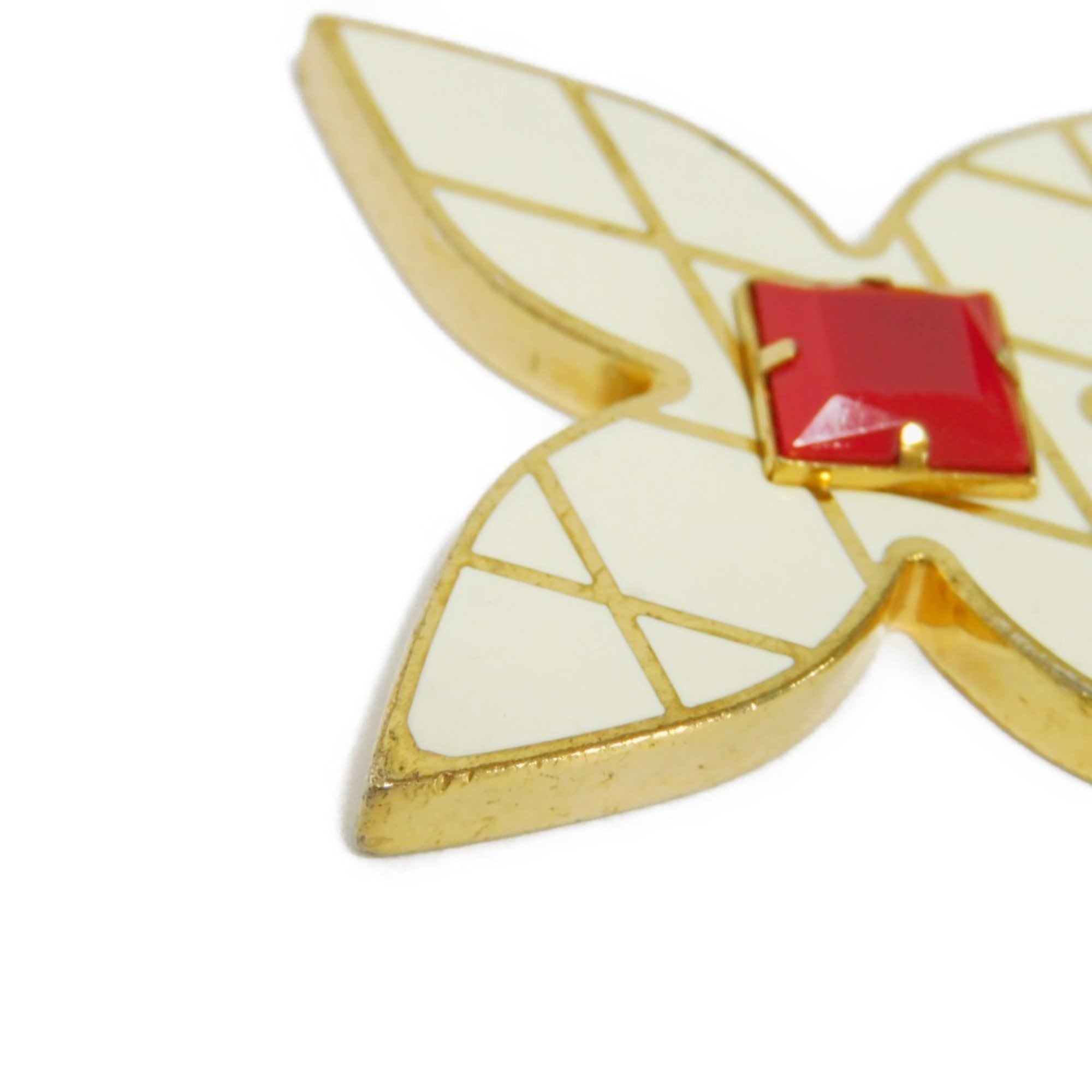 LOUIS VUITTON Keychain Maltage Flowers Bijou Enamel Ivory Bag Charm Monogram Flower M67383 Men Women