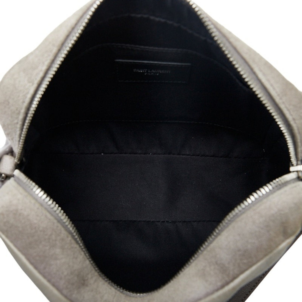 SAINT LAURENT Lou tassel shoulder bag camera 470299 gray leather ladies