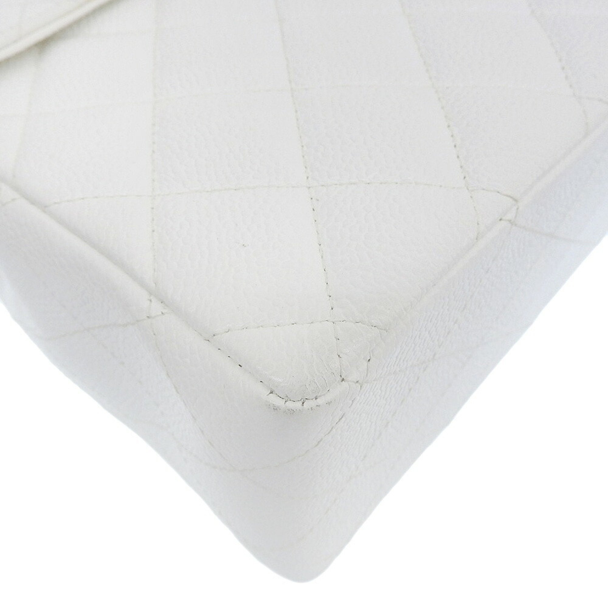 CHANEL matelasse 30 big coco mark shoulder bag white 7 series A11869