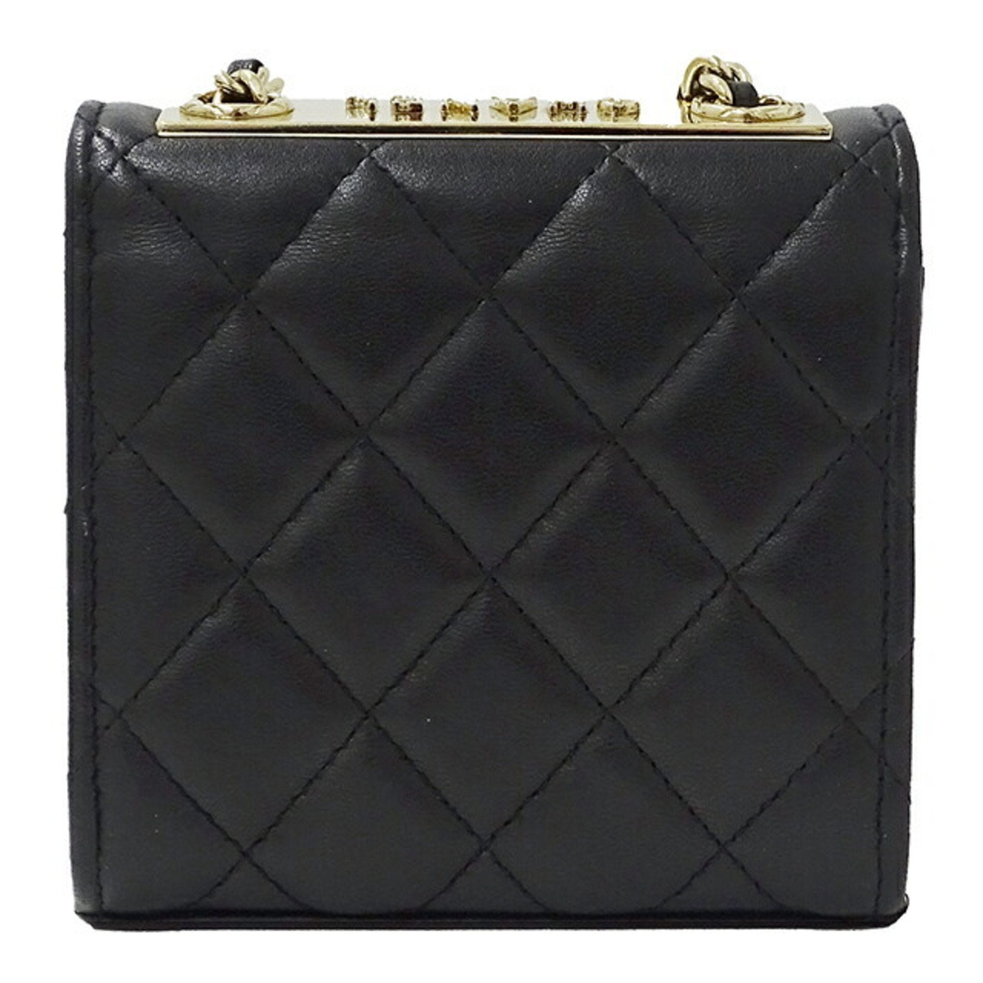 CHANEL Bag Matelasse Women's Shoulder Lambskin Chain Black