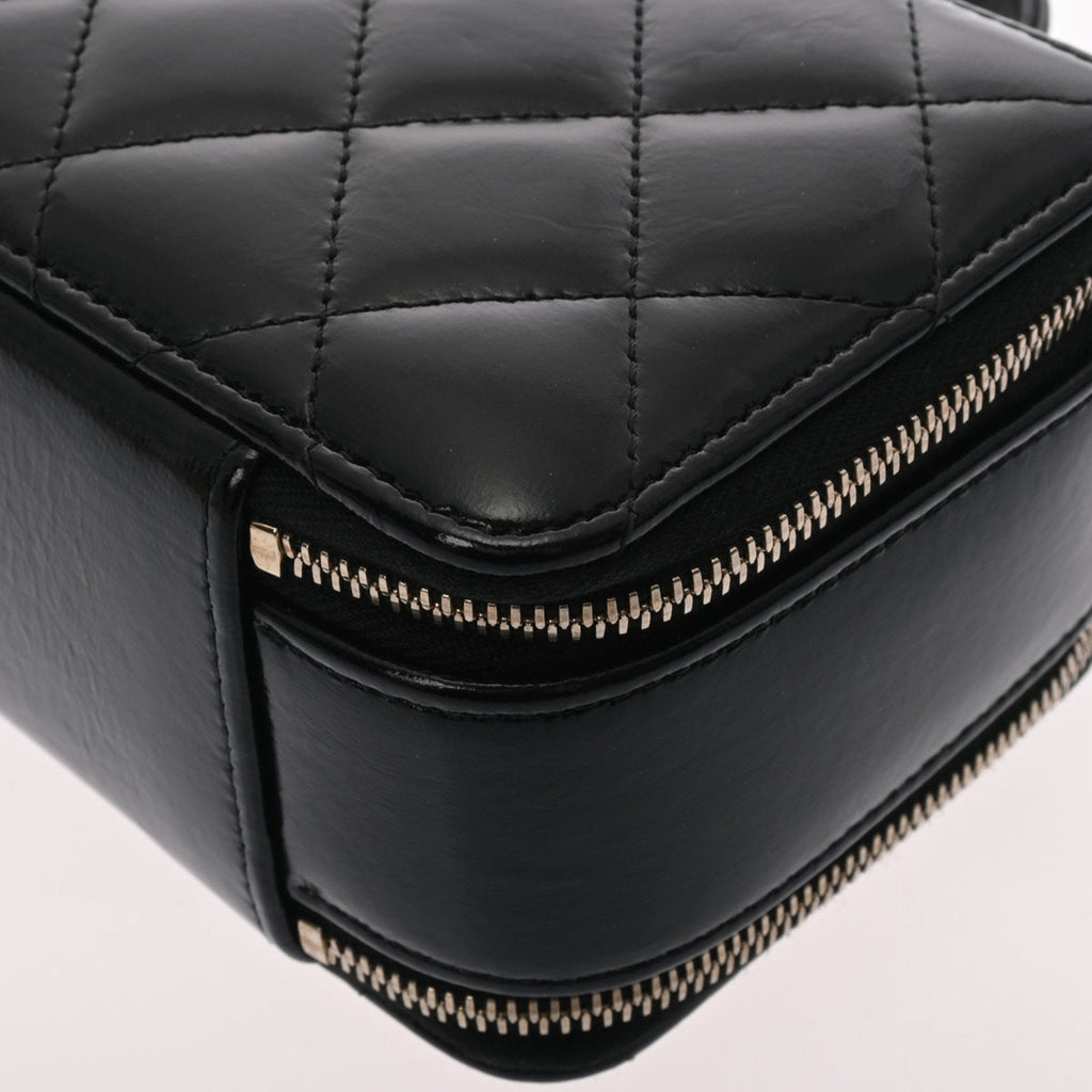 CHANEL Matelasse Small Vanity Shiny Black Ladies Lambskin Bag